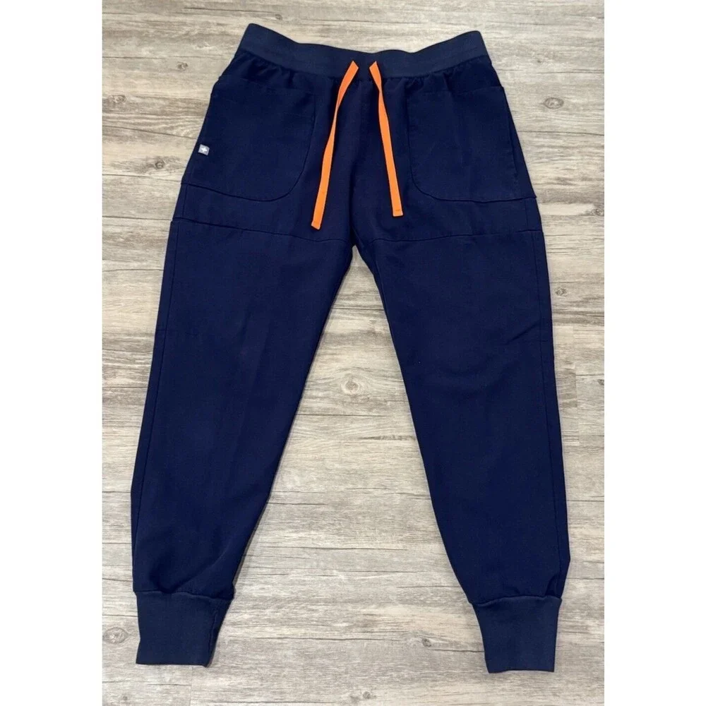 FIGS Mens Zamora Scrub Pant Blue Sz M Jogger Cargo Pockets Hospital Lab Work
